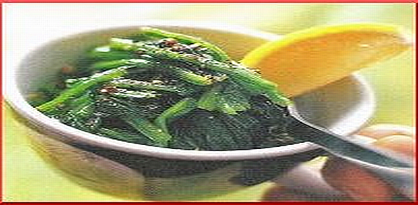 Spinach with Lemon Juice and Butter