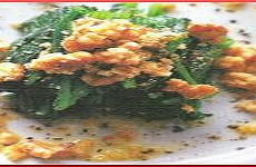 Spinach with Sesame Seed Oil and Walnuts