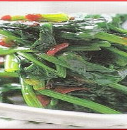 Spinch with Oyster Sauce, Chinese Soy Beans