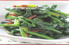 Spinch with Oyster Sauce, Chinese Soy Beans