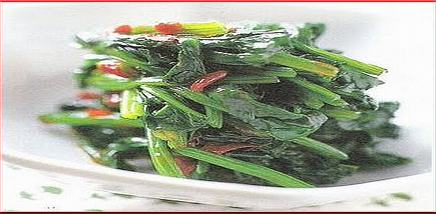 Spinch with Oyster Sauce, Chinese Soy Beans