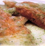 Fried Chikuwa with Green tea leaves