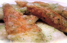 Fried Chikuwa with Green tea leaves
