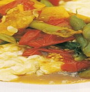 Simmered Vegetables with Omelet