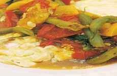 Simmered Vegetables with Omelet