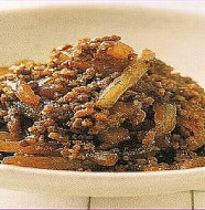 Simmered Ground beef and White radish