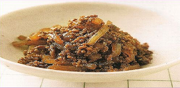 Simmered Ground beef and White radish