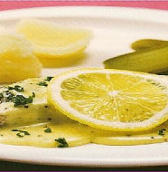 Steamed fish with Mustard Sauce 煮魚のマスタードソース