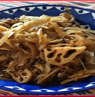 Fried Simmer with Beef and Burdock 牛肉とごぼうの炒め煮