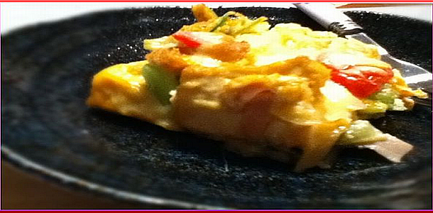 Spanish Style Omelette with Deep Fried Tofu