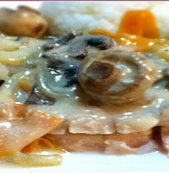 Pork Saute with Cream Mushroom Sauce