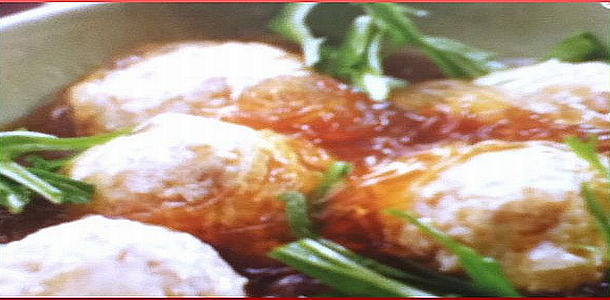 Simmered Chicken Meat Ball and Beans noodles