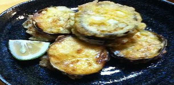 Eggplant Fritter with Ground Meat