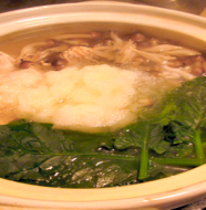 Chicken, Shimeji Mushroom, and Spinach Nabe Main