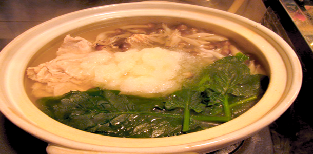 Chicken, Shimeji Mushroom, and Spinach Nabe Main