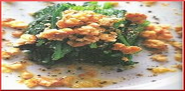 Spinach with Sesame Seed Oil and Walnuts