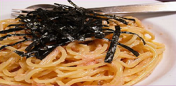 Cod Roe Spaggetini Spaghetti with Cod Roe たらこスパゲティー