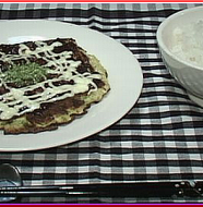 Okonomiyaki with Tofu 豆腐入りお好み焼き