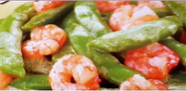 Fried Prawn and Snap peas with Mayonnaise Sauce
