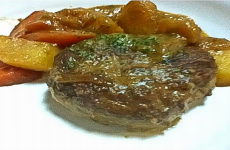 Simmered Hamburg Steak with Miso